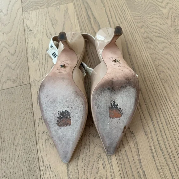 Dior Women's Tan Slingback Heels Size 38 - Picture 5 of 7